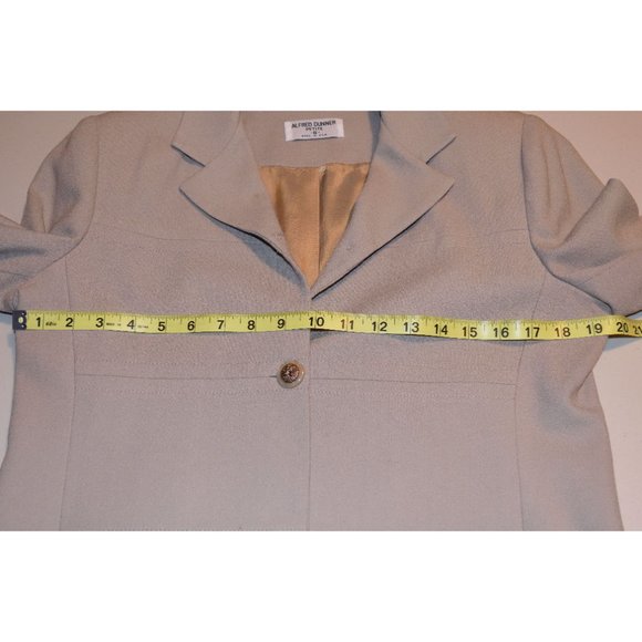 Vintage Alfred Dunner Women's Beige Wool Blazer Petite Size 6 6P Made in USA - Picture 5 of 15